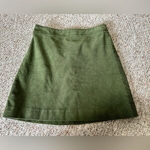 Jcrew corduroy green skirt